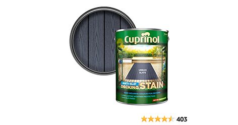 Dulux Cuprinol Anti-Slip Decking Stain - Urban Slate - 5L : Amazon.co.uk: DIY & Tools Cuprinol Urban Slate, Weathered Paint, Muddy Paws, Silver Birch, Garden Essentials, Car Care, Diy Tools, Free Delivery, Stain