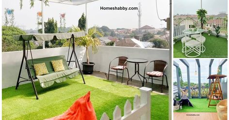 Homeshabby.com -- Ingin memiliki cozy area untuk nongkrong bersama keluarga di rumah ?  Rooftop garden jawabannya. Rooftop merupakan area... Cozy Area, Rooftop Garden, Roof Top, Home Plans, Home Decorating, Design Home, Furniture Sets, Outdoor Furniture Sets, Roof