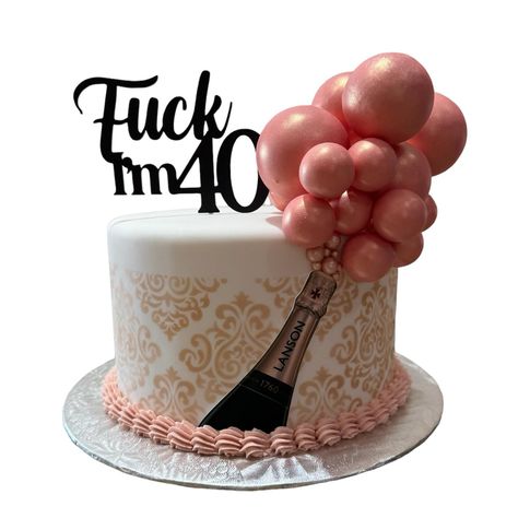 40 & Fabulous! 🤩🎉🥂 #40th #40thbirthday #40andfabulous #tailoredtreats Torte Za 40 Rodjendan, Forty And Fabulous Party Decorations, 40tg Birthday Cake Women, 40th Cake Ideas Women, 40th Birthday Cake For Women Elegant, Pink 40th Birthday Cake, 40 And Fabulous Cake, 40th Birthday Cake For Women, Birthday Cake For Women Elegant