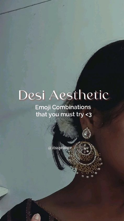 Desi Aesthetic Emoji Combinations 🪞🪔🪕 |  @itssprance Desi Aesthetic Emoji, Emoji Combos Aesthetic, Aesthetic Emojis, Aesthetic Emoji, Music Suggestions Instagram Story, Short Instagram Captions, Clever Captions, Clever Captions For Instagram, Good Insta Captions