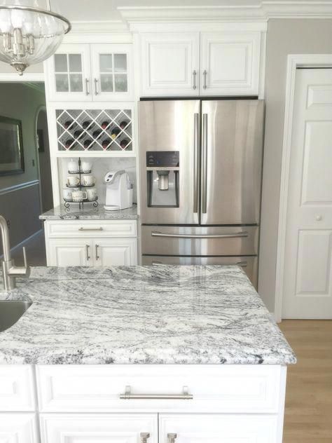 Viscon White Granite, White Granite Kitchen, Transitional Kitchens, White Granite Countertops, New Countertops, New Kitchen Cabinets, White Granite, Transitional Kitchen, Granite Kitchen