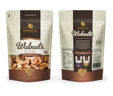 Design #151 by Kseka | Golden State Food, LLC / Retail Food Package Dry Fruit Packaging, Fruit Packaging Design, Packet Design, Coffee Bag Design, Fruit Company, Tea Labels, Fruit Labels, Coffee Label, Food Package