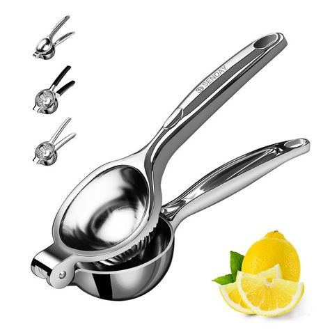 SD SENDAY Lemon Squeezer Stainless Steel Manual Fruit Squeezer, Citrus Squeezer Fruit Juice Reamer Fast Handle Press Tool, Manual Juicer Perfect for Juicing Oranges, Pomegranate, Lemons & Limes  (As an Amazon Associate I earn from qualifying purchases) Herbalife Shake Party, Lemon Press, Lime Squeezer, Hand Juicer, Appliance Storage, Kitchen Appliance Storage, Lemon Juicer, Citrus Squeezer, Manual Juicer