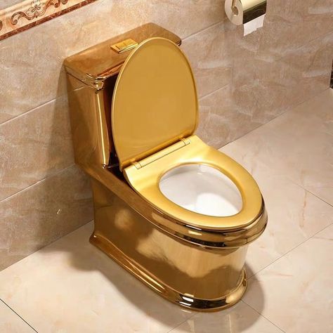 #mynbathware #luxurybathroom #goldentoilet #washbasingold #goldbasin #marbledesign Chinese Toilet, Golden Toilet, Heated Toilet Seat, Gold Toilet, Luxury Toilet, Bidet Attachment, Kohler Toilet, Elongated Toilet Seat, Smart Bed