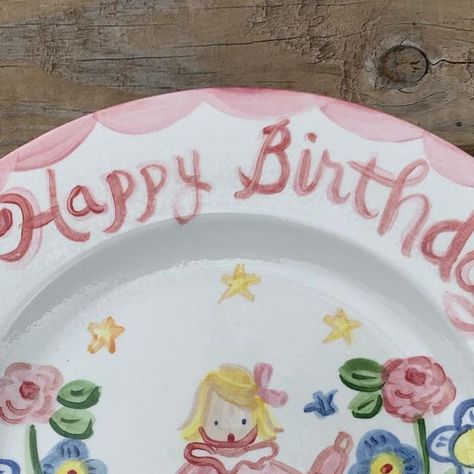 Tricia Lowenfield Design on Instagram: "Birthday Plates are so much fun❤️. #birthdayplate #ceramic #clay #handpainted #birthdaygift #childhood #birthdaycake #tricialowenfield #tricialowenfielddesign #etsyshop" Tricia Lowenfield, Birthday Plates, Birthday Plate, Happy Birth, Ceramic Clay, Birthday Cake, Birthday Gifts, Etsy Shop, Hand Painted