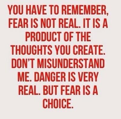 Embedded image permalink Fear Is Not Real, Skydiving, Quotable Quotes, A Quote, Note To Self, The Words, Great Quotes, Namaste, Inspirational Words