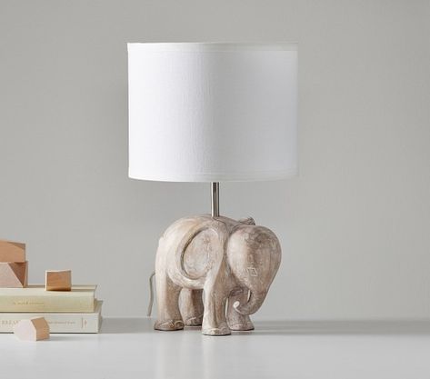 Desk Table Lamps | Pottery Barn Kids Nursery Lamps, Animal Table, Interactive Lighting, Elephant Lamp, Wood Elephant, Elephant Table, Animal Lamp, Wood Animal, Lighting Guide