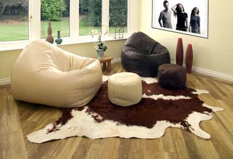 Leather Bean Bags Bin Bag Chair, Eames Recliner, Bean Bag Lounge, Bean Bag Design, Leather Bean Bag, Hangout Room, Bean Bag Living Room, Inside Decor, Bin Bag