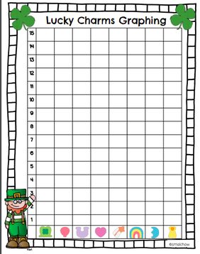 Lucky Charms Graphing~ Click for download as well as info re: annual lucky charms graphing project St Patrick Day Activities For Elementary, Lucky Charms Activities Preschool, Lucky Charms Activities, March Activities For Kids, Lucky Charms Graphing, Lucky Charm Graphing, Graphing Project, St Patricks Activities, Lucky Charm Activities St. Patrick's Day