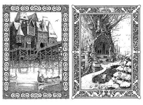 Tales From Long Ago Tales From The Witches Cottage Coloring Book, Old Book Illustrations Fairy Tales, Fairy Tale Illustrations Classic, German Fairy Tales Illustrations, Golden Age Of Illustration Fairy Tales, Night King, Cold Nights, Storybook Art, Comic Pictures