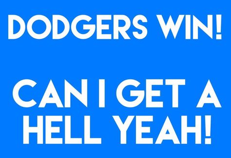 Hell Yeah! Dodgers Win Memes, Dodgers Win, Dodger Baseball, Los Angeles Dodgers Logo, La Dodgers Baseball, Dodgers Girl, Dodger Game, Corey Seager, Baseball Stuff