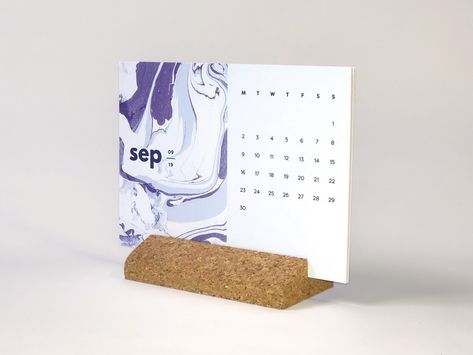 https://flic.kr/p/PSSApJ | Desk Calendar 2019: Postcards with Cork Block | A contemporary take on the traditional desk calendar - 6 double sided postcards secured with a cork holder. Each premium postcard is printed on 350gsm for maximum stability and the natural, uncoated paper stock ensures depth within the tones throughout the 12 unique marbled patterns. Postcard Calendar, Winter Gift Ideas, Desk Organisation, Luxury Desk, Marbling Techniques, Traditional Desk, Desk Planners, Folder Design, Desktop Calendar