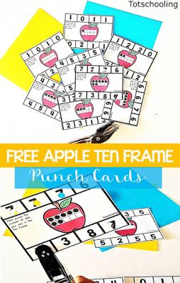 Ten Apples Up On Top: Counting Printable Activity | Totschooling - Toddler, Preschool, Kindergarten Educational Printables Kinder Math Centers, Ten Apples Up On Top, Apple Unit Study, Preschool Apple Theme, Number Recognition Activities, September Preschool, Apple Kindergarten, Thanksgiving Math Activities, Prek Ideas