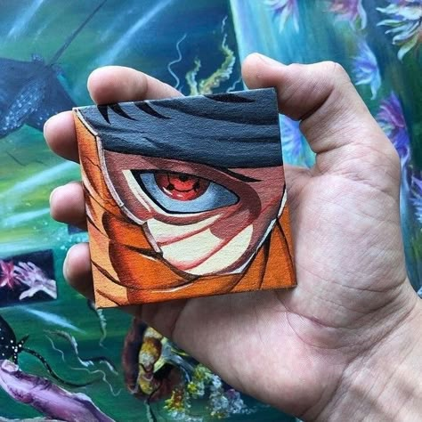 Obito Painting, Obito Eyes, Obito Sketch, Obito Drawing, Obito Naruto, Artist Challenge, Anime Canvas Painting, Naruto Painting, Anime Painting