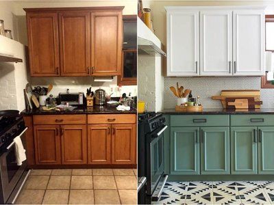 Diy Kitchen Makeover Ideas, Diy Kitchen Makeover, Painted Cabinet, Kitchen Diy Makeover, Diy Kitchen Renovation, Upcycle Ideas, Decor Ikea, Remodeling Kitchen, Upcycling Ideas