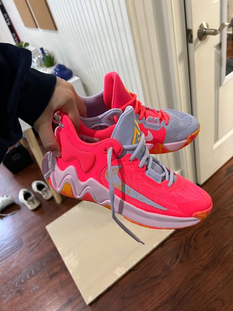 Volleyball Shoes Nike Colorful, Bright Colored Basketball Shoes, Giannis Immortality Basketball Shoes, Gianni’s Immortality, Giannis Basketball Shoes, Giannis Immortality Shoes, Preppy Volleyball Shoes, Neon Volleyball Shoes, Good Basketball Shoes