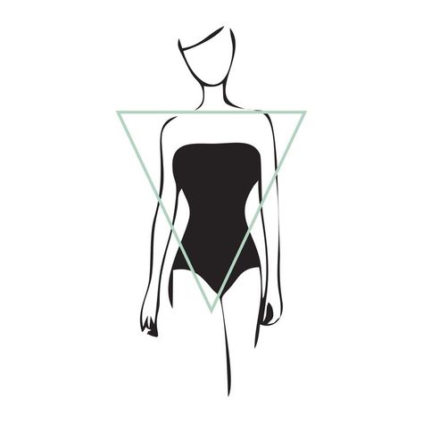 Types Of Body Shapes Women, Body Shapes Women, Types Of Body Shapes, Inverted Triangle Body Shape, Triangle Body Shape, Inverted Triangle, Good Fats, Fashion Illustrations, Triangle Shape