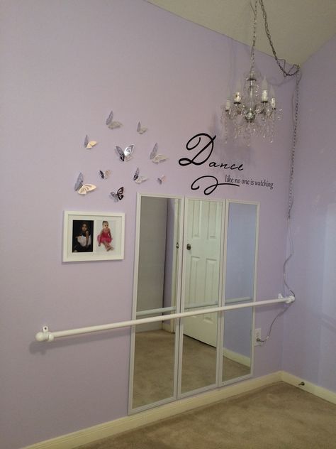 Dance Theme Bedroom, Dance Inspired Bedroom, Ballet Core Bedroom, Dance Bedroom Ideas, Dance Room In House, Ballerina Bedroom Ideas, Ballet Decor Bedroom, Dancer Bedroom, Dance Room Decor