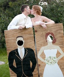 cut outs...fun for a photo booth idea  @Emily I could paint these for you! ;) Couples Engagement Party, Bbq Wedding Reception, Wedding Reception Activities, Engagement Party Games, Reception Games, Reception Activities, Wedding Reception Games, Wedding Photo Booth Props, Diy Photo Booth