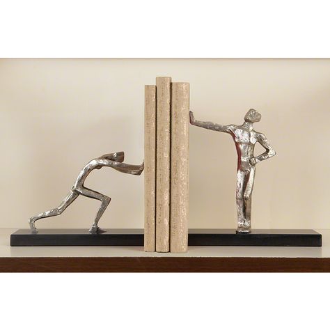 8.81021 Bookend Ideas, Instyle Decor, Contemporary Books, Decorative Bookends, Book Holder, Global Views, Book Ends, New Wall, Joss And Main