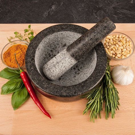 Photography Tea, Salsa Guacamole, Stone Granite, Mortar Pestle, How To Make Pesto, Mexican Cooking, Kitchen Spices, Spice Grinder, Granite Stone