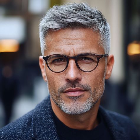 Short Haircuts Gray Hair, Modern Man Hairstyles, Short Silver Hair Men, Gray Haired Men, Gray Hair Men Hairstyles, Over 50 Mens Hairstyles, Mens Gray Hairstyles, Silver Fox Hairstyles Men, Modern Man Haircut