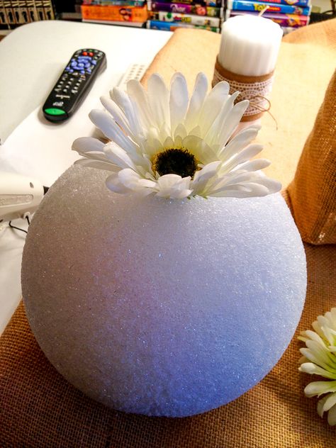 How to make a silk flower kissing ball aka pomander - Flower Girl Ball Of Flowers, How To Make A Kissing Ball, Diy Kissing Ball, Diy Flower Ball, Easy Floral Arrangements, Pomander Balls, Kissing Balls, Kissing Ball, Silk Floral Arrangements