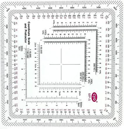 Gotical New and Improved Version Military Style MGRS/UTM Coordinate Grid Reader, and Protractor,Coordinate Scale Map Reading and Land Navigation Topographical Map Scale Coordinate Grid, Topographical Map, Measuring Angles, Scale Map, Map Reading, Topographic Map, Military Style, Workshop Equipment, Military Fashion