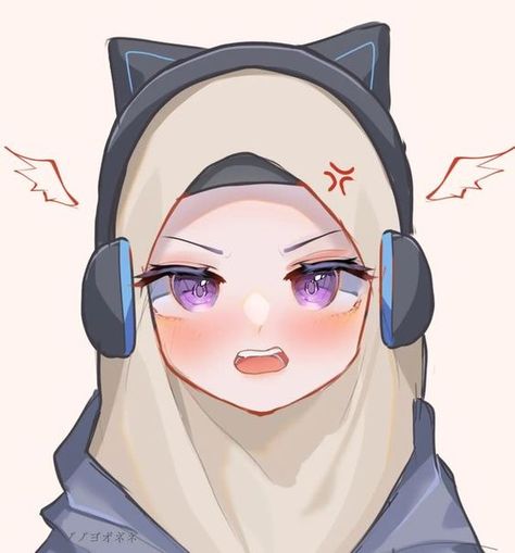 Hijabi Pfp Cartoon, Pashmina Inner, Cute Hijab Cartoon Wallpaper, Images Kawaii, Islamic Cartoon, Anime Muslim, Hijab Cartoon, Cute Tumblr Wallpaper, Creative Profile Picture