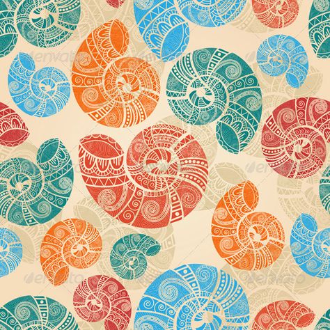 Snail Pattern, Snail Shell, Clipping Masks, Ethnic Patterns, Backdrops Backgrounds, Shell Art, Seamless Background, Abstract Animals, Art Google