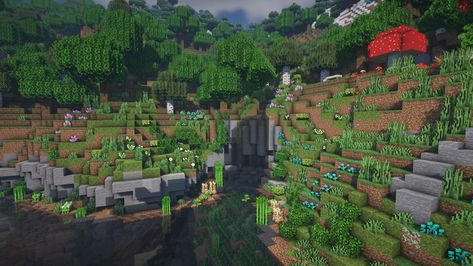 Minecraft Waterfall, Minecraft House Plans, Fairy Village, Small Waterfall, Minecraft Building, Minecraft Projects, Minecraft Designs, Minecraft Houses, Fantasy World