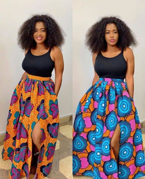 Chitenge Skirts High Waist, Ankara Skirt Styles High Waist, Ankara Skirt Styles Classy, Pamdee Fashion, Ankara Skirt Styles, Hangout With Friends, Ghana Accra, Ankara Skirts, 6th October