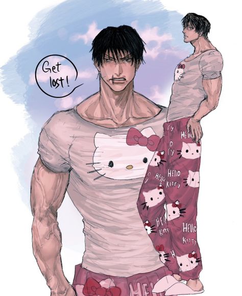 Hello Kitty Clothes, Ju Jitsu, Anime Guys Shirtless, Anime Boyfriend, 영감을 주는 캐릭터, Funny Anime Pics, Handsome Anime Guys, Handsome Anime, Cute Anime Guys