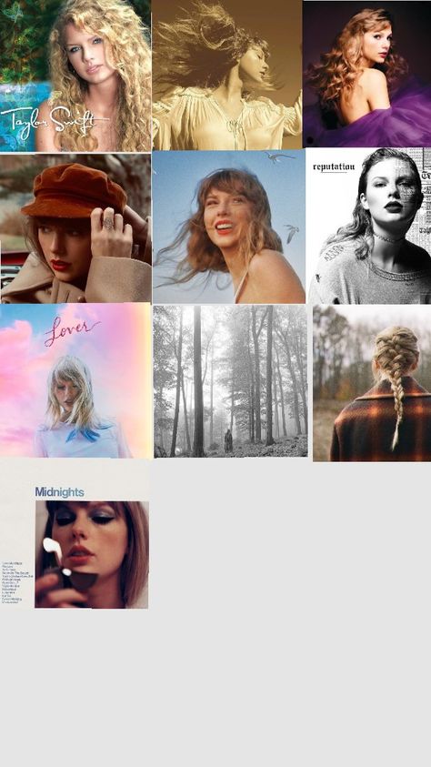 ALL Taylor Swift Album Covers including Taylor's Version Taylor Swift Album Covers Printable, All Taylor Swift Album Covers, Taylor Swift Album Cover Fan Made, Album Covers Taylor Swift, Fokelore Taylor Swift Album Cover, Taylor Swift Ttpd Covers, Taylor Swift Album Covers Collage, Taylor Swift Album Covers, Taylor Swift Ttpd Album Covers