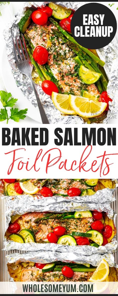 Oven Baked Salmon In Foil - Wholesome Yum