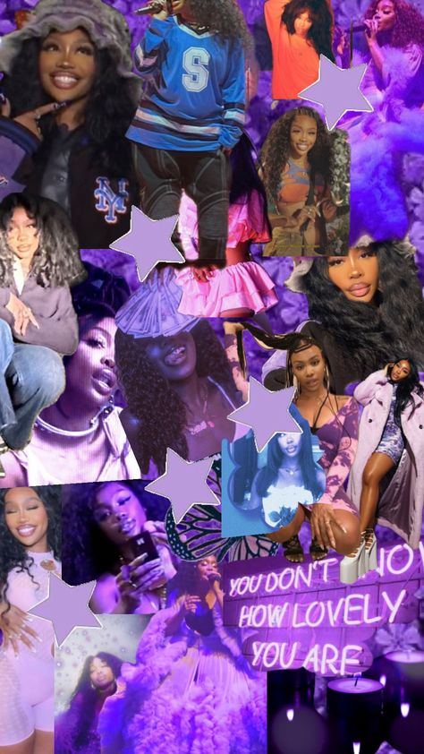 #purple #sza Sza Wallpapers, Sza Collage Wallpaper, Black Music Artists, Sza Singer, Pretty Wallpaper Ipad, Cute Images For Wallpaper, Ipad Essentials, Cute Lockscreens, Wallpaper Iphone Love