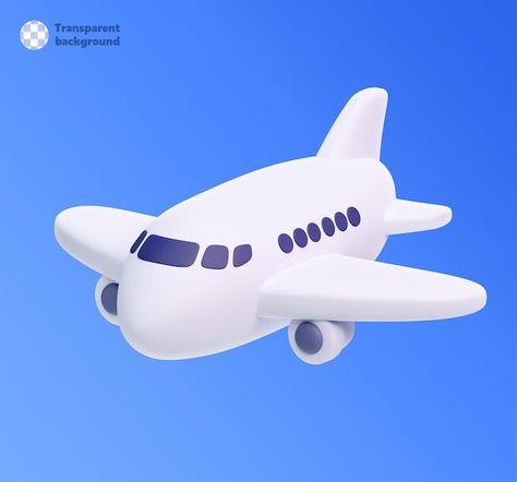 PSD 3d airplane illustration transparent... | Premium Psd #Freepik #psd #travel-plane #travel-passport #flight #air-travel Plane Illustration, Plane 3d, 3d Airplane, Flight Design, Airplane Illustration, Airplane Icon, Travel Plane, Plane Design, Plane Travel