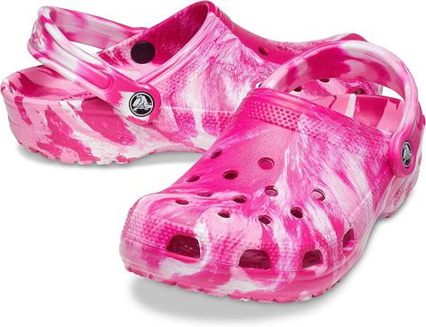 Crocs Unisex-Adult Classic Marbled Tie-dye Clog #Ad Tie Dye Crocs, Pink Crocs, Body Fat Scale, Smart Scale, Ugly Shoes, Clogs And Mules, Women Tie, Body Composition, Pink Ties