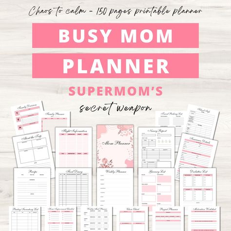 #Household_Binder #Busy_Mom_Planner #Printable_Life_Planner #Homeschool_Planner_Printable Stay At Home Mom Planner, Busy Mom Planner, Printable Life Planner, Household Binder, Family Schedule, Home Binder, Mom Planner, Homeschool Planner, Home Management