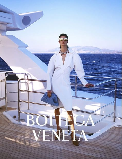 Bottega Veneta Spring/Summer 2020 | The Fashionography in 2020 | Boat fashion, Campaign fashion, Nautical fashion Boat Fashion Editorial, Bottega Veneta Campaign, Yacht Photoshoot, Yacht Fashion, Spring 2015 Fashion, Boat Fashion, Summer Campaign, Nautical Fashion, Autumn Street Style