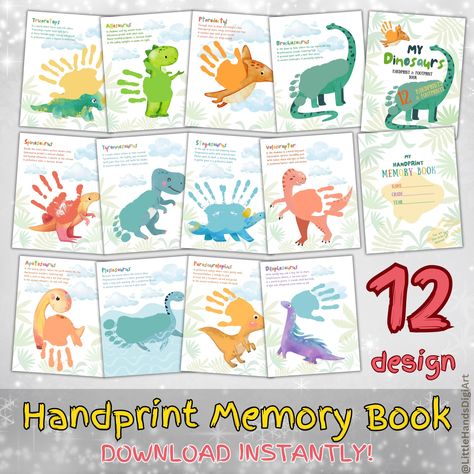 How To Make Magic, Dinosaur Footprint, Dinosaur Crafts, Toddlers And Preschoolers, Toddler Books, Dec 30, Color Calibration, Toddler Preschool, Hand Print