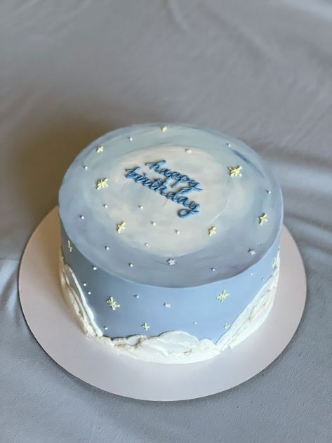 Cute Birthday Cakes Aesthetic Blue, Sky Blue Cake Design, Latest Birthday Cake, Cake Design For Men, Formula Car, White Birthday Cakes, Cake Models, 18th Birthday Cake, Cake Inspo