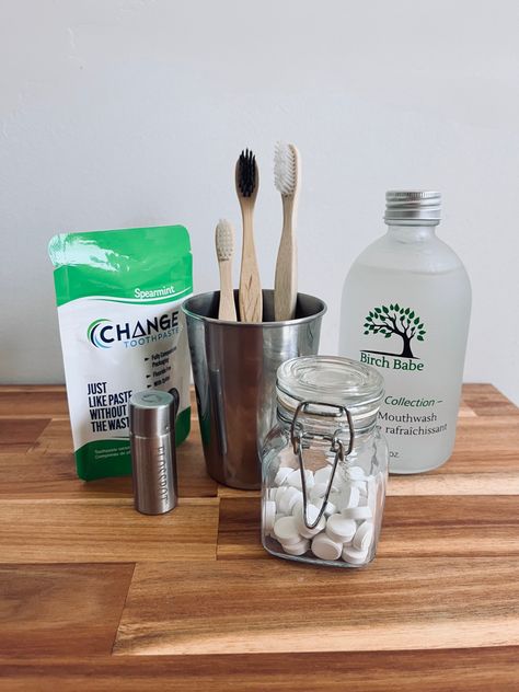 Tooth Care Aesthetic, Zero Waste Hygiene Products, Zero Waste Aesthetic, Zero Waste Bathroom, Tooth Care, Waste Free Living, Commonplace Book, Waste Free, Zero Waste Living