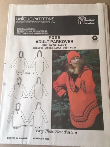 Parka Pattern, Inuit Clothing, Alaska Fashion, Jacket Pattern Sewing, Pattern Pieces, Coat Patterns, Quilt Block Patterns, Jacket Pattern, Size Pattern