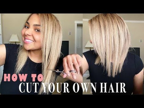 Pin on For me Diy Hair Layers, Diy Haircut Layers, Bob Panjang, Trim Your Own Hair, Cut Hair At Home, Cut Own Hair, Cut Your Own Hair, How To Cut Your Own Hair, Diy Haircut