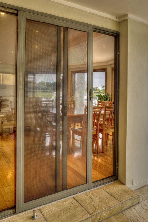 Screen Mesh Security Sliding Doors ... Sliding Glass Door Gate, Sliding Doors With Screens, Sliding Glass Door With Screen, Modern Screen Door, Sliding Glass Door Screen, Ornamental Furniture, Doors Pictures, Modern Sliding Glass Doors, Exterior Sliding Glass Doors