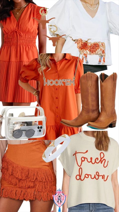 Rust Linen Look Tassel Front Mini … curated on LTK Cowgirl Outfit, Orange Outfit, Gameday Outfit, Football Season, Burnt Orange, Outfit Of The Day, Tassels, Rust, Outfit Inspirations