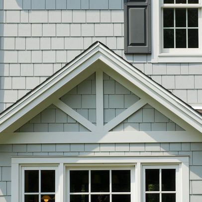 Simple, elegant Gable Decorations. http://www.wholesalemillwork.com/pages/GABLES.html Exterior House Trim, Farmhouse Sunroom, Hemming Jeans, Gable Trim, Exterior Finishes, Sunroom Ideas, Gray House, House Trim, James Hardie