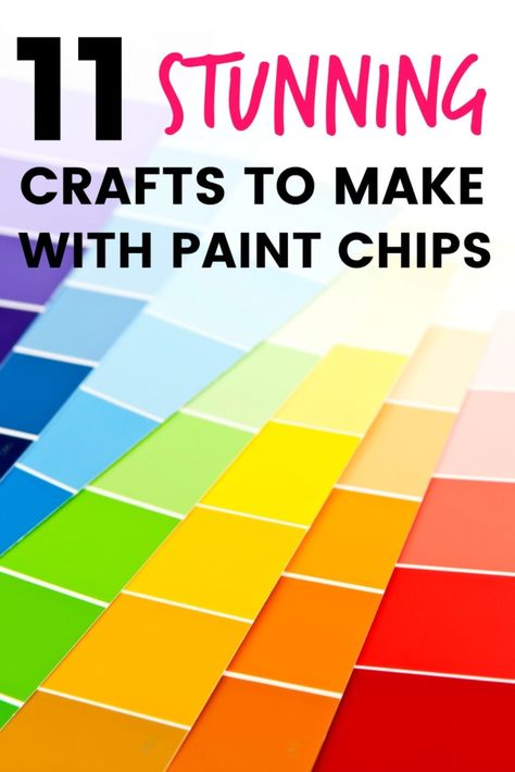 Paint Sample Art, Paint Chips Diy, Paint Samples Crafts, Paint Swatch Art, Paint Chip Wall, Paint Chip Cards, Paint Sample Cards, Paint Chip Crafts, Home Depot Paint