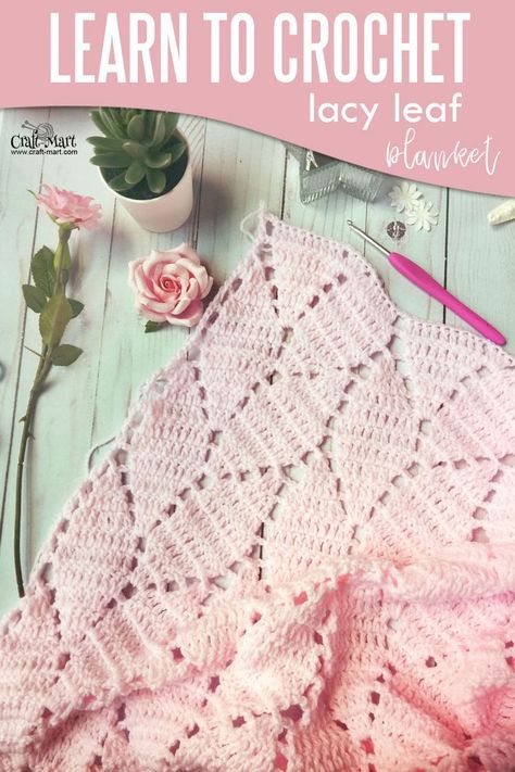 One of the prettiest crochet baby blanket patterns - learn one of the easiest and fast crochet baby blanket patterns for beginners! Timeless heirloom Lacy Leaves crochet pattern is perfect for diy baby blanket even if you are just learning how to crochet. Double crochet baby blanket uses variations of the same basic crochet stitches which are easy to learn and remember #crochetbabyblanketpatterns #diybabyblanket #doublecrochetbabyblanket #freecrochetbabyblanketpatterns Crochet Baby Blanket Edging, Crochet Baby Blanket Sizes, Crochet Baby Blanket Patterns, Baby Blanket Patterns, Crochet Baby Blanket Beginner, Diy Baby Blanket, Fast Crochet, Crochet Baby Blanket Free Pattern, Crochet Unique